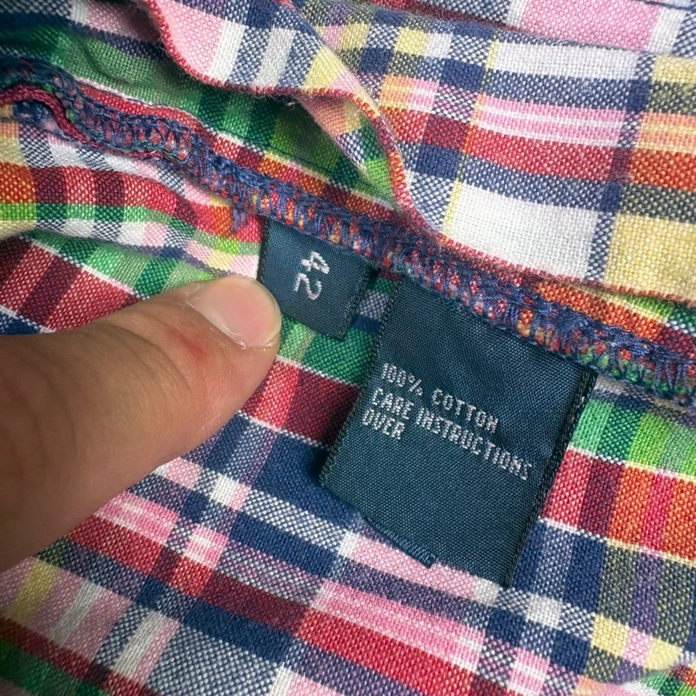 Polo Ralph Lauren Shorts Mens 42 Multicolor Madras Plaid Cotton Preppy Classic